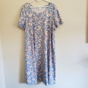 Lularoe Blue Floral Dress 3XL